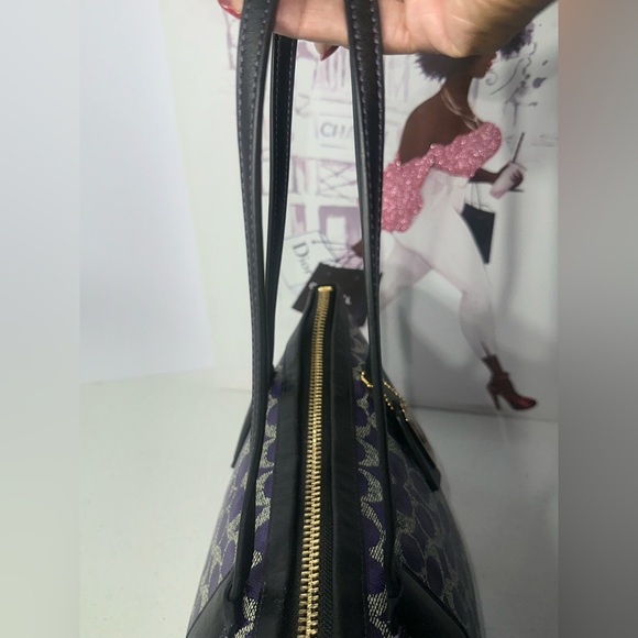 Coach Signature Coated Canvas Taxi Zip Top Tote - Picture 15 of 16